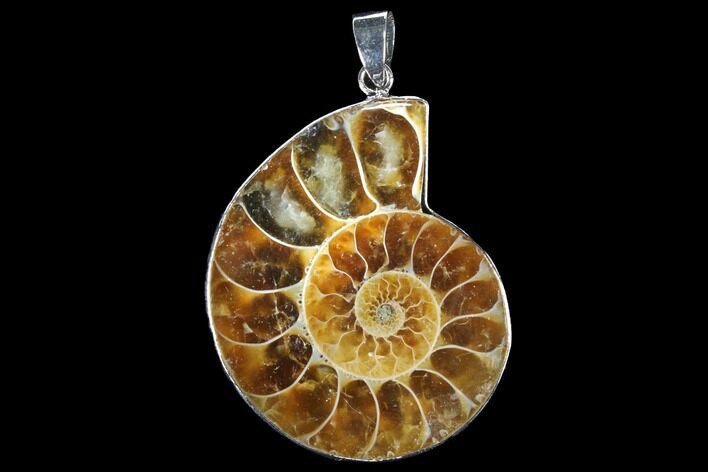 Fossil Ammonite Pendant - Million Years Old #112468